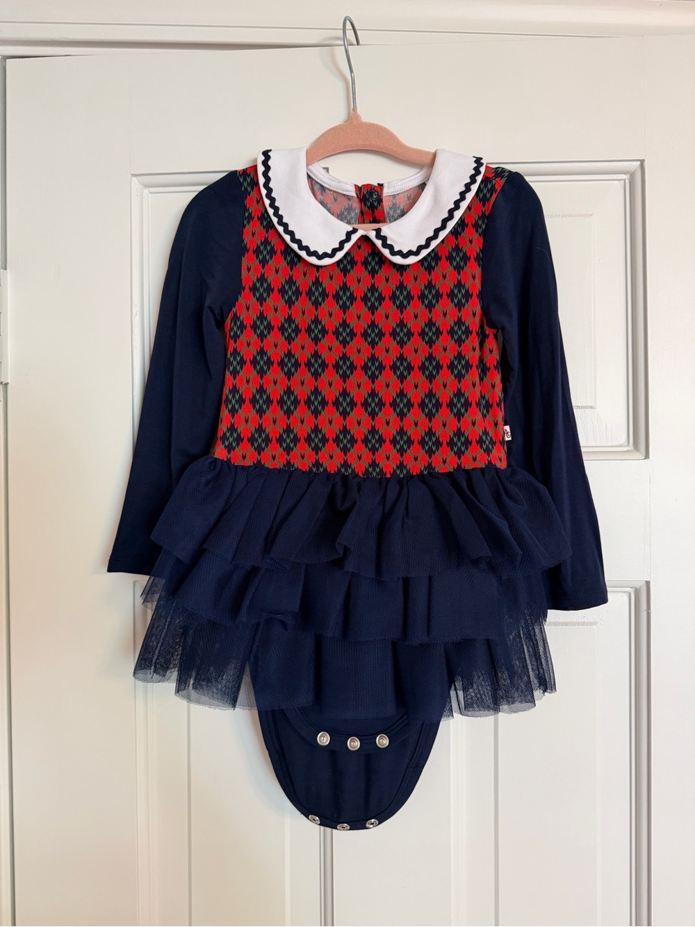 Posh Peanut Molly American Girl collab Molly tulle onesie 18-24 mo